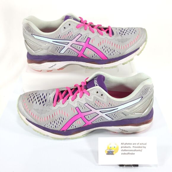 Asics Gel-Kayano 23 Athletic Running Shoes Womens Size 9 T696N Gray Pink - Picture 5 of 9